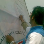 Taufikurahman Tandatangani Baliho Penolakan PLTSa